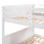 Lit double superposé au dessus d'un lit double avec lit gigogne simple, blanc (ancien sku: LP000250AAK)