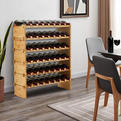 Wine Rack Bamboo Stackable Bottle Rack Bottle Stands Wine Stands Without Screws