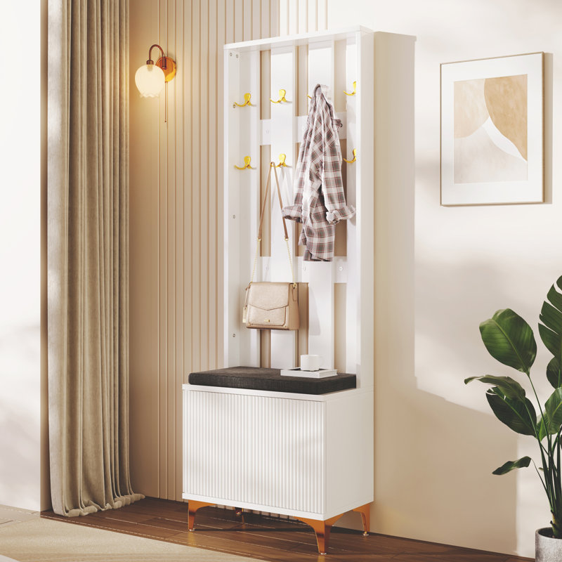 Hall Tree 60.5cm Wide, White