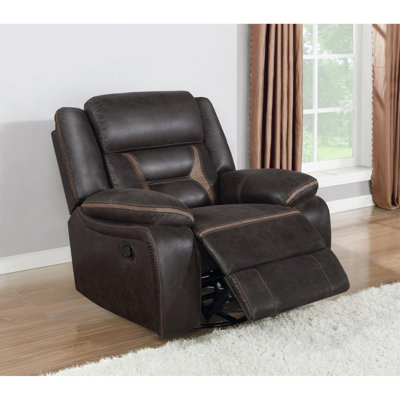 Fauteuil inclinable pivotant avec accoudoirs coussinés Brazelton