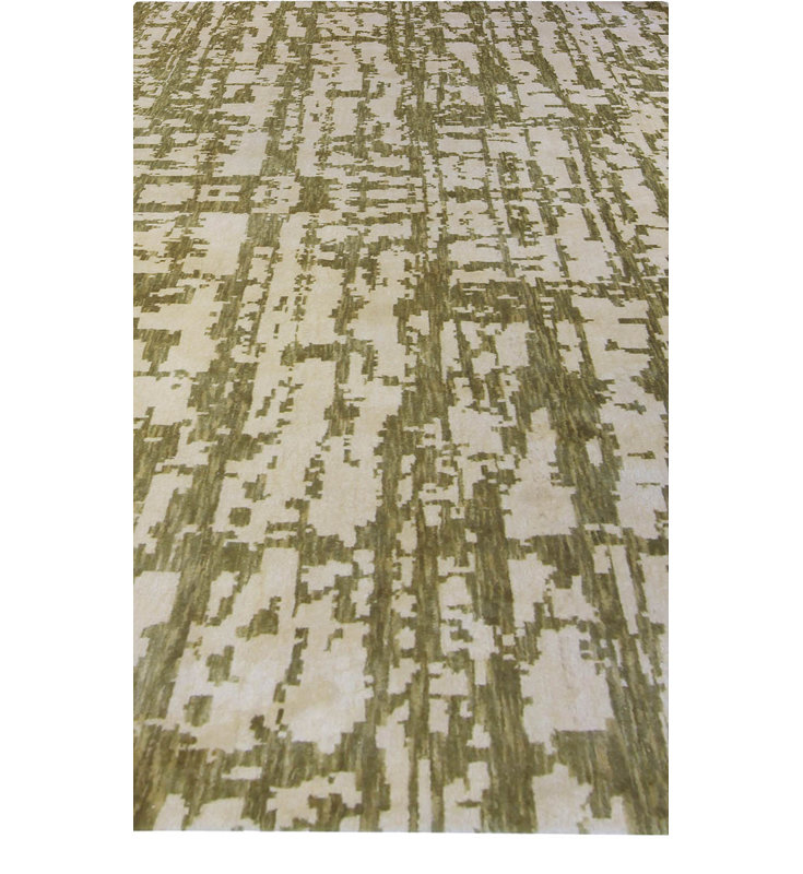 Modern One-of-a-Kind Rectangle 5'10" X 9'9" Hand Knotted Area Rug
