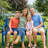 Metal Garden Bench for 2 Person, Heavy Duty Steel Patio Bench with 790 Lbs Capacity, Weather Resistant Black Porch Seating with Geometric Backrest, Outdoor Furniture for Yard, Deck, Entryway, Blue-1089563073
