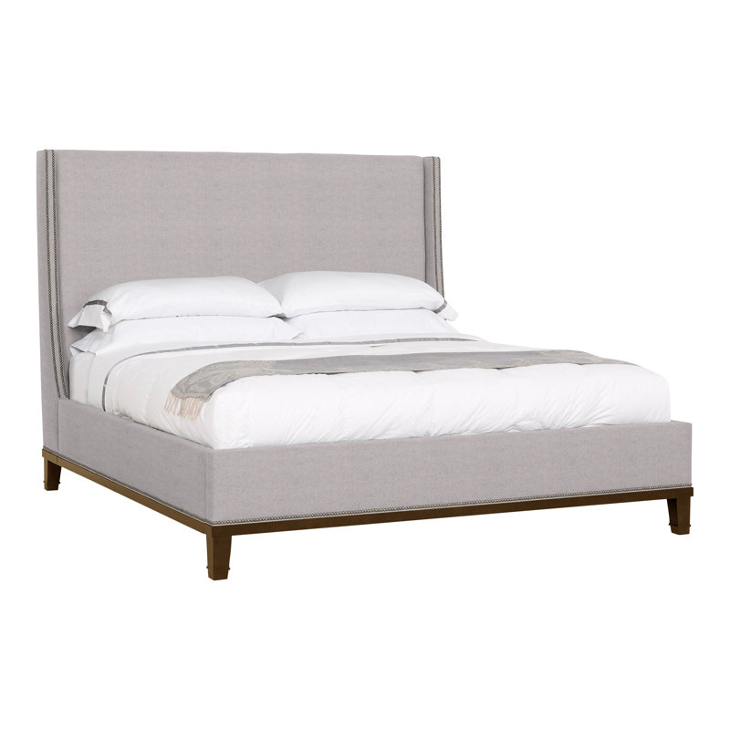 Michael Weiss Cleo Queen Upholstered Bed, Tarbee Dove, King, Dove Gray