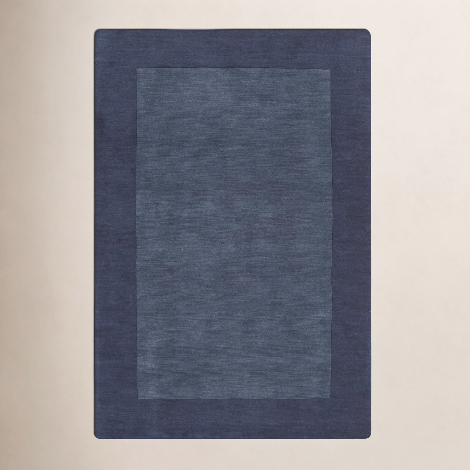 Dolma Navy Hand-Loomed Wool Rug, Rectangle 2' x 3'