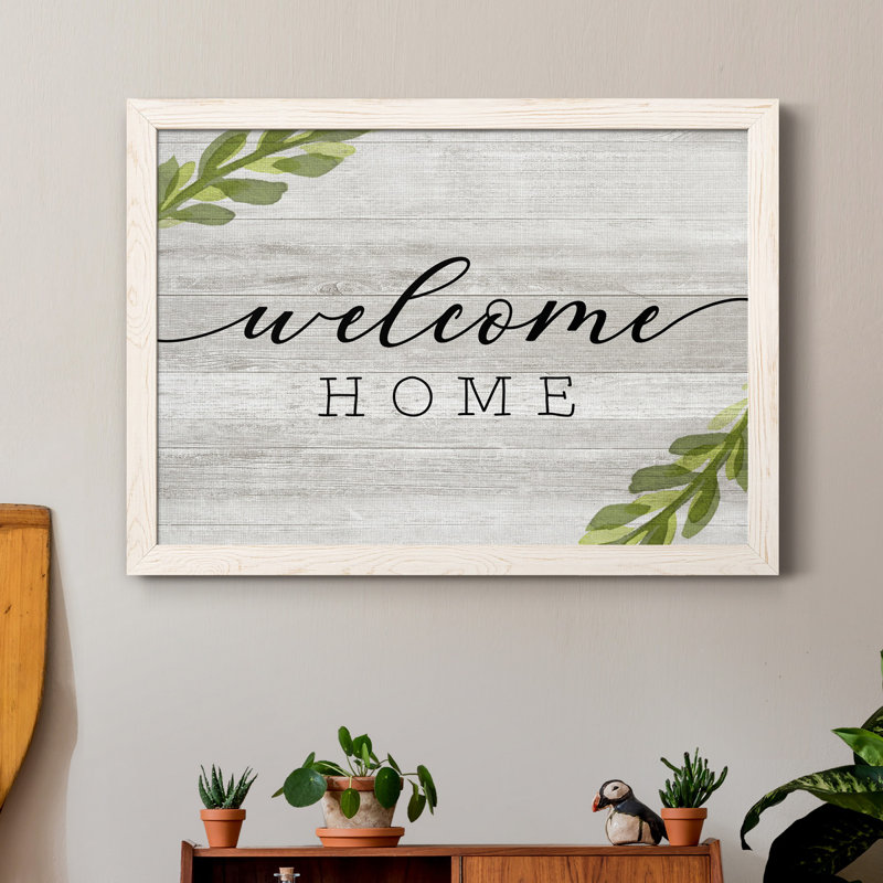 Welcome Home - Reproduction de photo sur toile, Cadre blanc, H 31 po x l 44 po x P 1 po