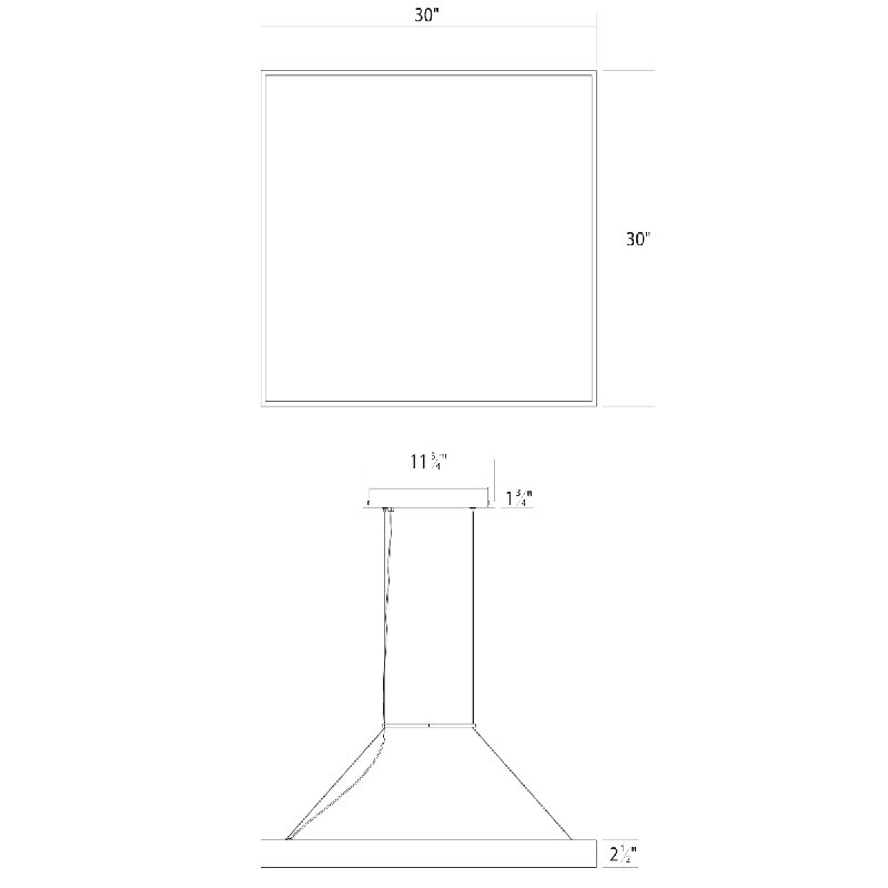 Pi 1 - Light LED Chandelier, 3000K