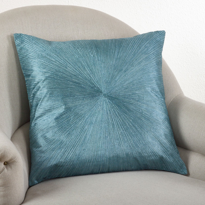Gemma Design Cotton Throw Pillow, Teal
