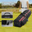 Golf Travel Bag, Outdoors Soft-Sided Golf Travel Cover, Heavy Duty 1800D Polyester Oxford Wear-Resistant Waterproof, Padded Luggage Case with Wheels, Foldable Golf Club Storage Bag for Airline