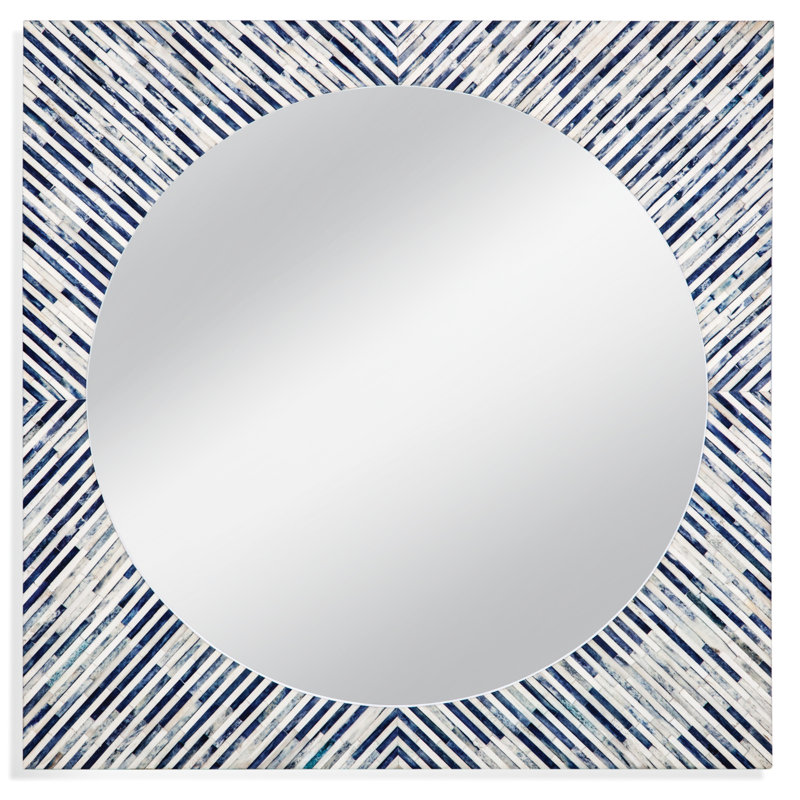 Alberton Bone Flat Wall Mirror