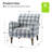 Arching Farmhouse 29.5" Wide Polyester Armchair with Solid Wood Legs-1998562406
