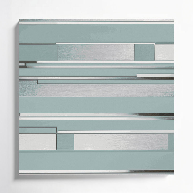 Art mural sur toile bleu minimalisme, H 8 po x l 8 po