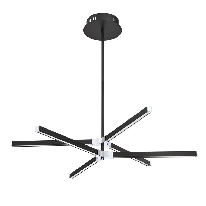 Luminaire suspendu à 6 lumières Zanobi, H 43,5 po x l 36 po x P 36 po
