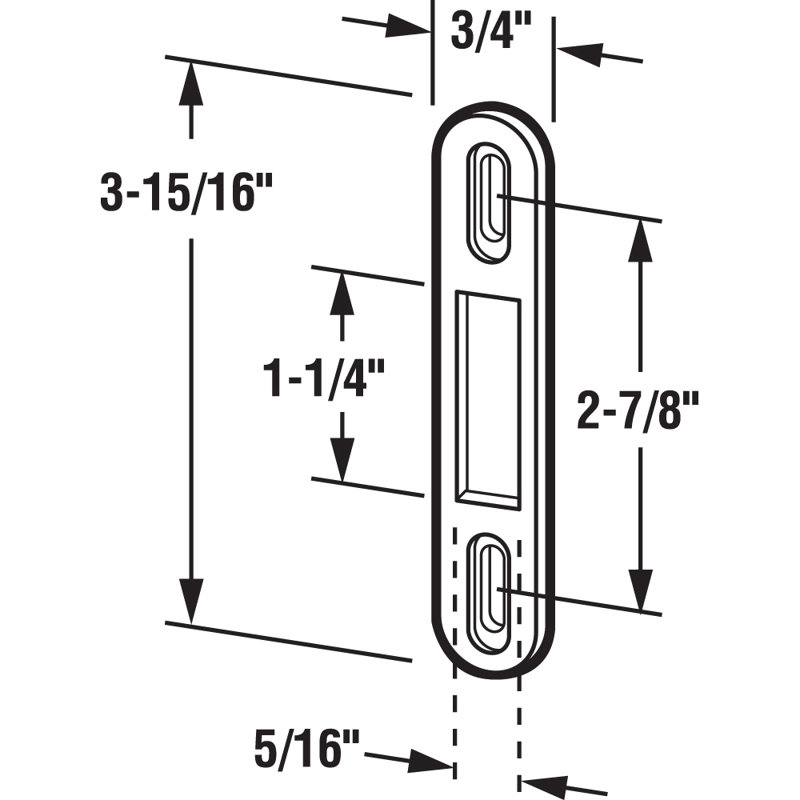 Porte de porte coulissante en acier zingué Prime-Line (paquet de 1)