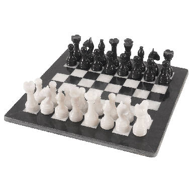 Radicaln Marble Chess Set 12 Inches Black and White Handmade Chess Board  Game - 1 Chess Board & 32 Chess Pieces - Chess Sets Outdoor Games - 2  Player