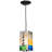 Enid 1 - Light Black/Blue/Yellow Single Pendant