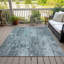 Machine Washable Indoor/Outdoor Cinead ACN1715 Teal 1'8" x 2'6" Rug-104848125