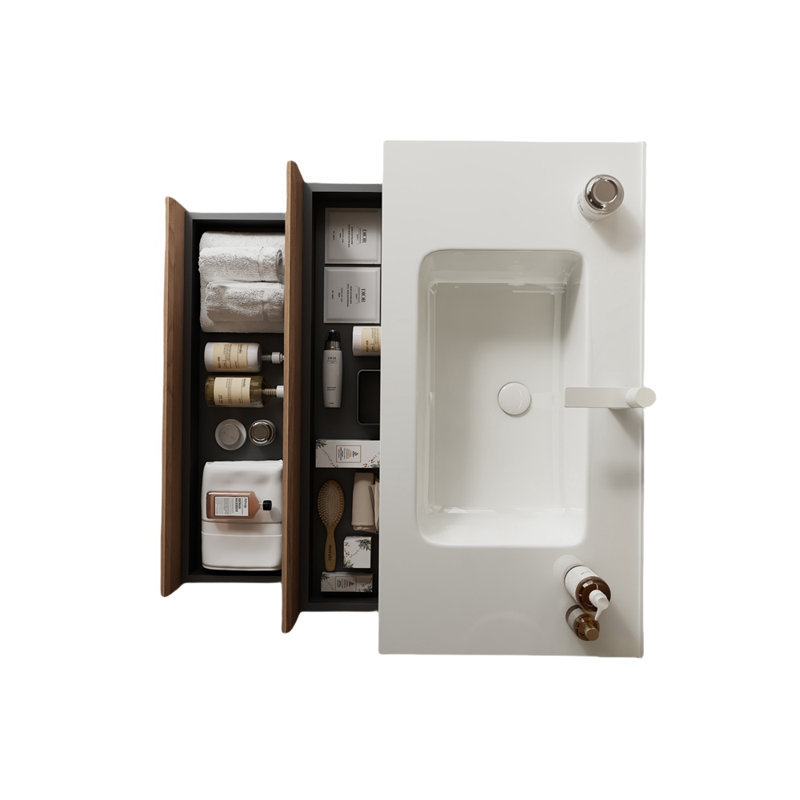 Meuble-lavabo 36 po avec lavabo, Noyer