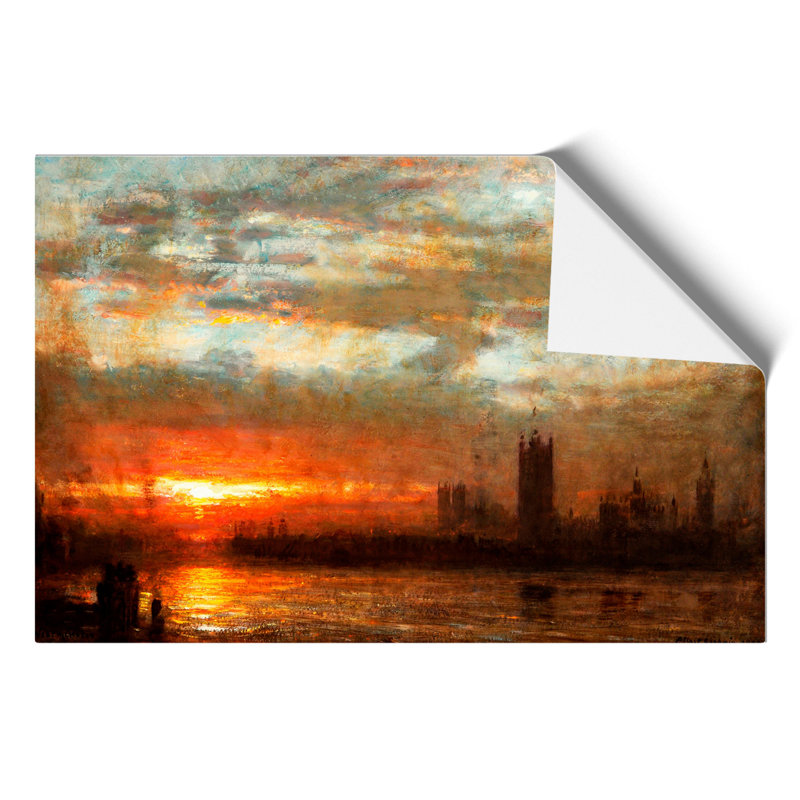 Westminster Sunset by Joseph Mallord William Turner - Frameless Print, 21cm H x 30cm W x 0.1cm D