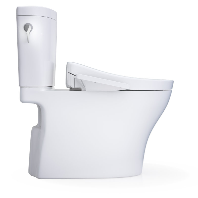 TOTO® WASHLET®+ Aquia IV® Arc Two-Piece Elongated Dual Flush 1.28 and 0.9 GPF Toilet with S2 Bidet Seat, Cotton White - MW4483346CEMFGN#01