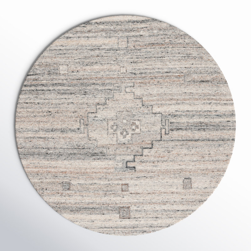 Jax Hand Tufted Southwestern Indoor Rug, Round 6'