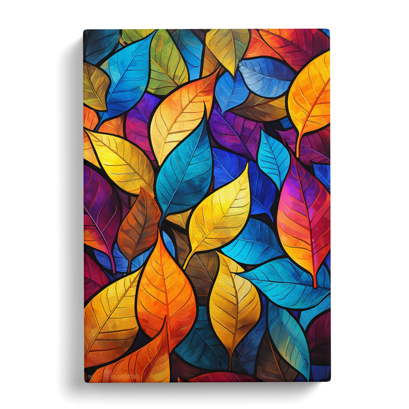 Leaf Abstract - Wrapped Canvas, 50cm H x 35cm W x 3cm D