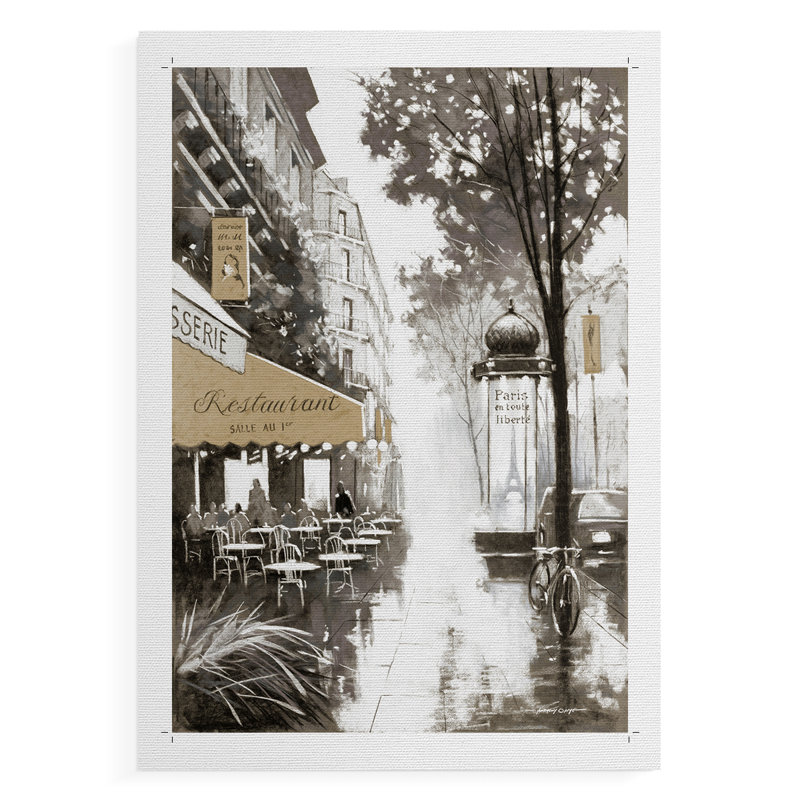 Promenez-vous dans Paris II - Impression sur toile seulement - NON-CADRE, H 48 po x l 32 po