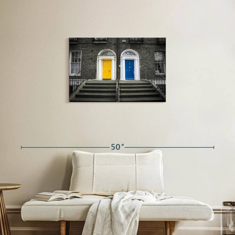 Lilie Yellow and Blue Doors, 20" H x 30" W
