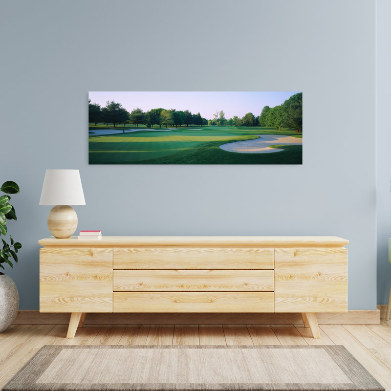 Trees On A Golf Course Westwood Country Club Vienna Virginia USA by Chris John/PDI - Wrapped Canvas Panoramic Print
