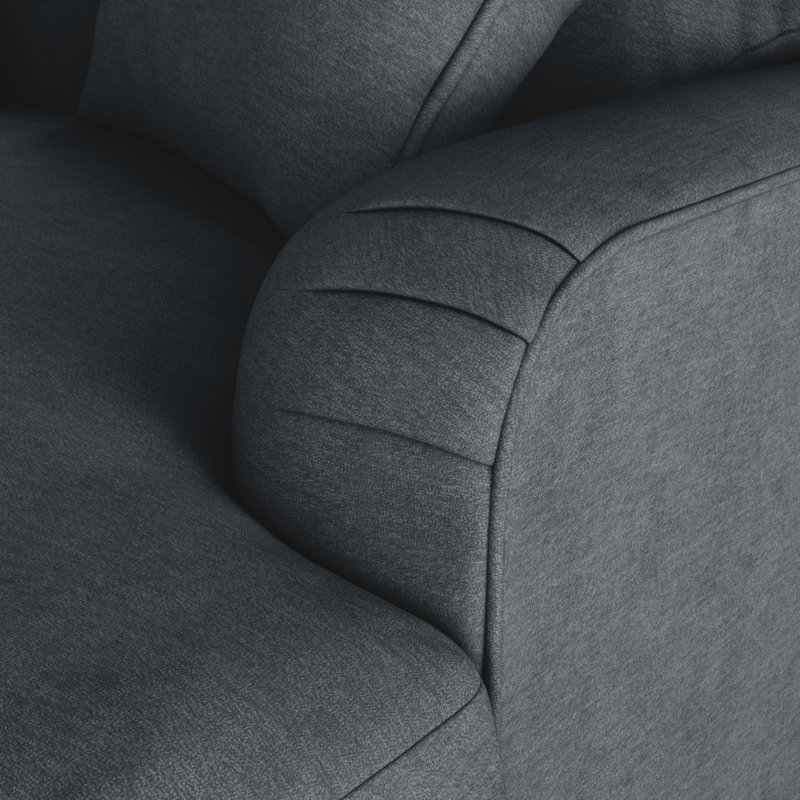 Adaku 4 Seater Sofa  , Granite, Burnished Beech