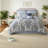 Piece Blue Jacquard Bedding Sets, Full Queen Comforter Set, Modern Bedroom