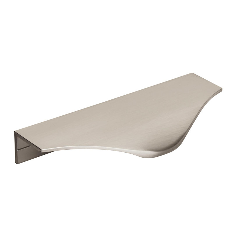 Aloft 4-9/16 inch (116mm) Center-to-Center Satin Nickel Cabinet Edge Pull, Satin Nickel, 4.56