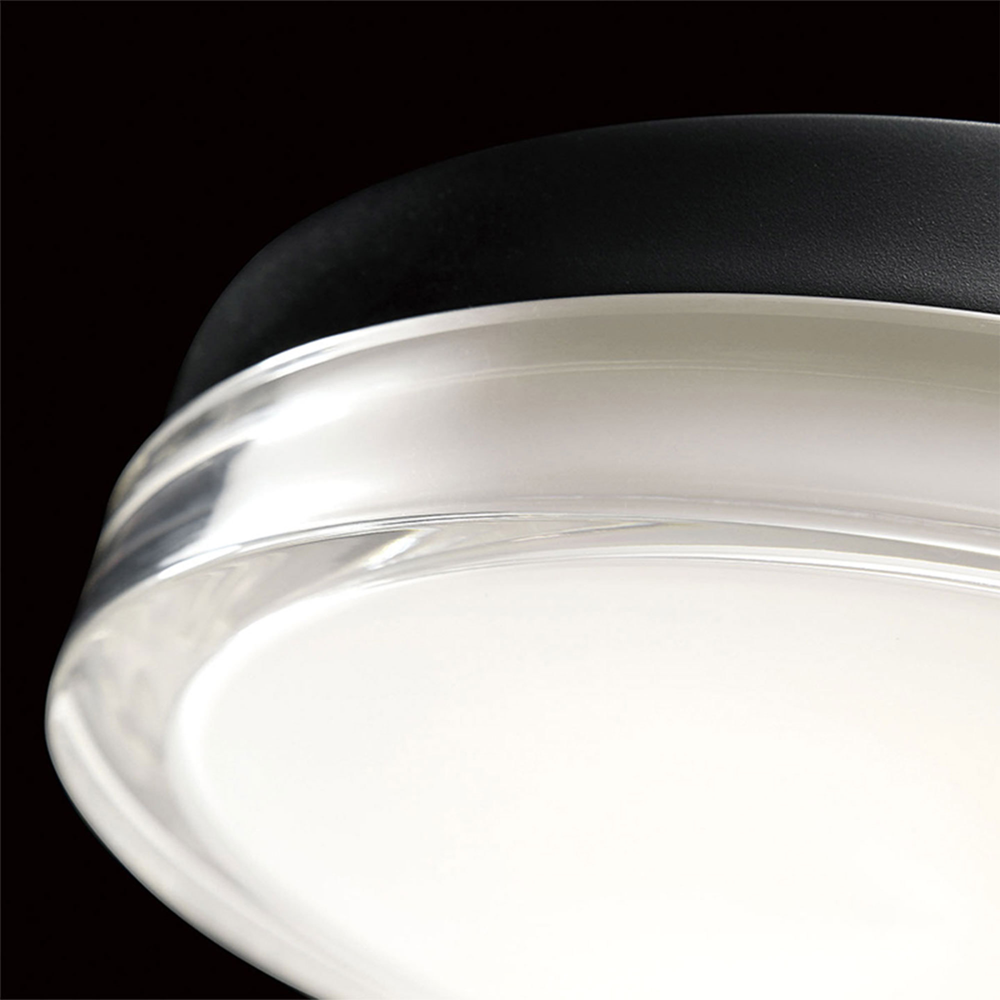 Pi LED Dimmable Round Flush Mount, 2.5" H x 9" W x 9" D, 3000K, Matte Black