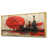 Toile avec cadre flottant or