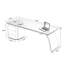 Bureau rectangulaire en noyer massif + bois manufacturé avec 3 tiroirs-795284927-795284925