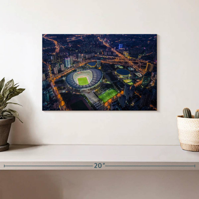 Sireci Shanghai Stadium Aerial View, 8" H x 12" W