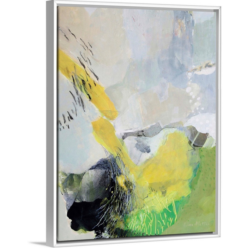 Reproduction d’art sur toile, "plus profonde que la pensée" par Lina Alattar, H 18 po x l 14 po x P 1,75 po, Cadre blanc