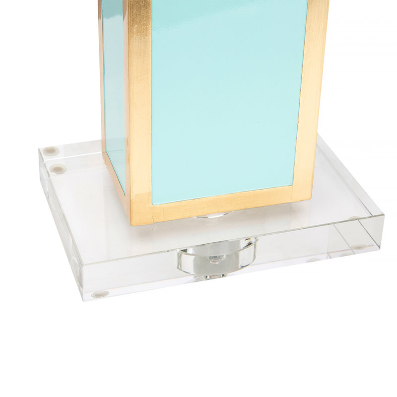 Blair Table Lamp, Mint/Gold Leaf 