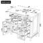Meuble-lavabo 36 po avec comptoir en céramique-303572619