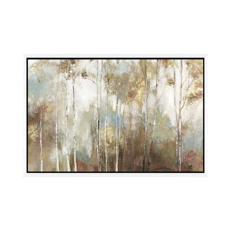 Fine Birch III by Allison Pearce - Print on Canvas, 66.04 cm H x 45.72 cm W, White Framed