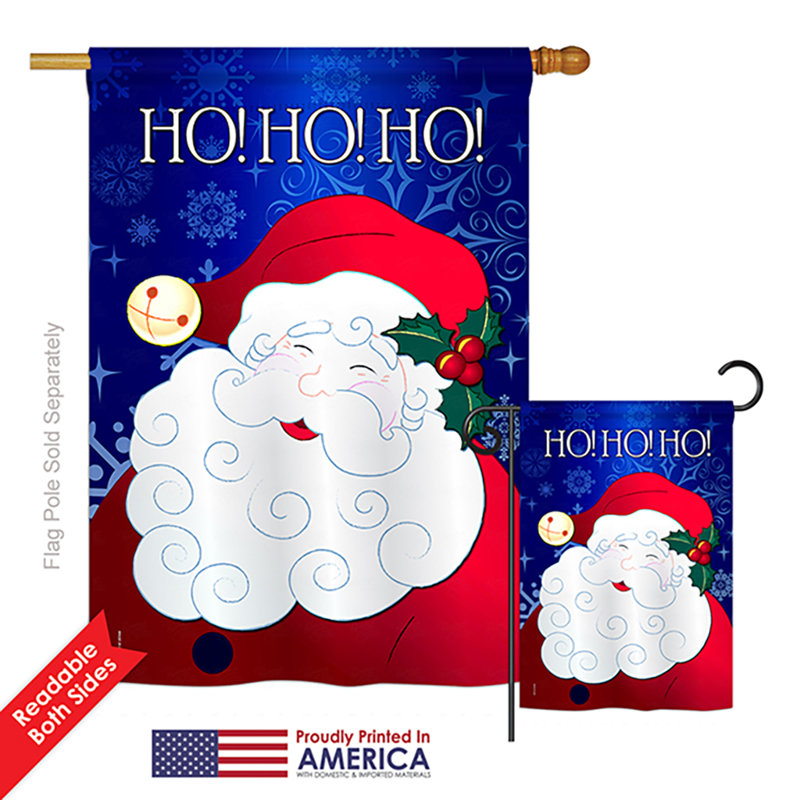 Double Sided 40'' H x 28'' W Polyester Christmas Flag Set