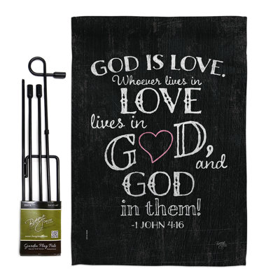 Double Sided 18.5'' H x 13'' W Polyester Flag Set