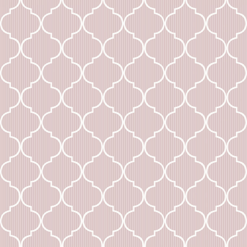 Ackeron 10m x 53cm Textured Matte Wallpaper Roll, Pink/Cream