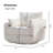 Boucle Swivel Armchairs Set Of 2, Modern Deep Seating Lounge Chairs With Accent Pillows-1828776341