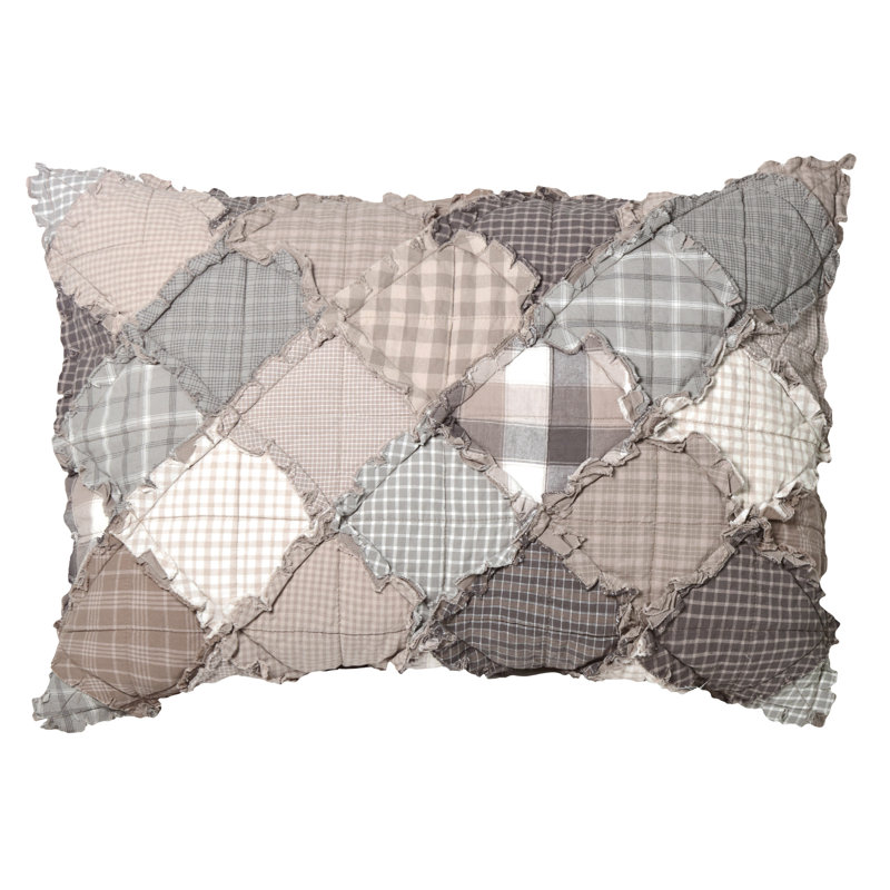 Donna Sharp Smoky Mountain Ragged Pieced Cotton King Sham