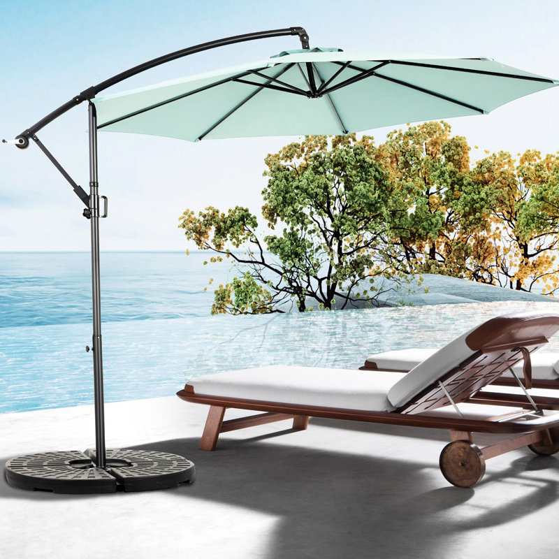 Parasol de piscine avec toile et structure