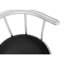 Ensemble de 2 tabourets pivotants, hauteur de bar, structure en métal gris, siège d'aspect cuir noir, tabourets de hauteur contemporaine, design moderne rembourré