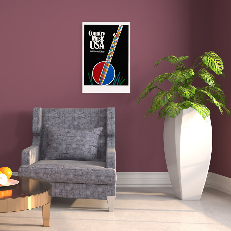 Affiche murale contemporaine Country Music USA, 24" H x 16" W