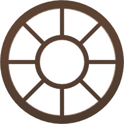 20"OD x 7 1/4"ID x 1/2"P Grace Architectural Grade PVC Pierced Ceiling Medallion, Copper