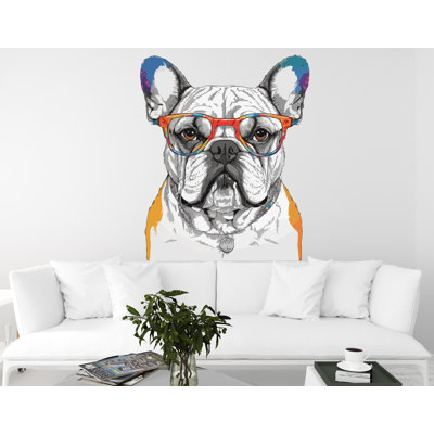 Bulldog Dog Wall Decal Dog Decor Dog Kids Dog Wall Art Decal Dog Lover Animals Dog Mom Wall Bathroom Wall Decals Stickers Vinyl 014DE