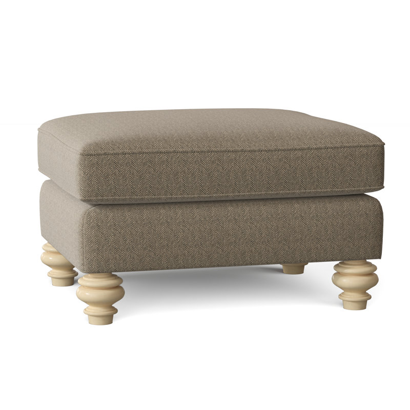 Repose-pieds Aleina, Chenille performance taupe Beantown 21, Lin
